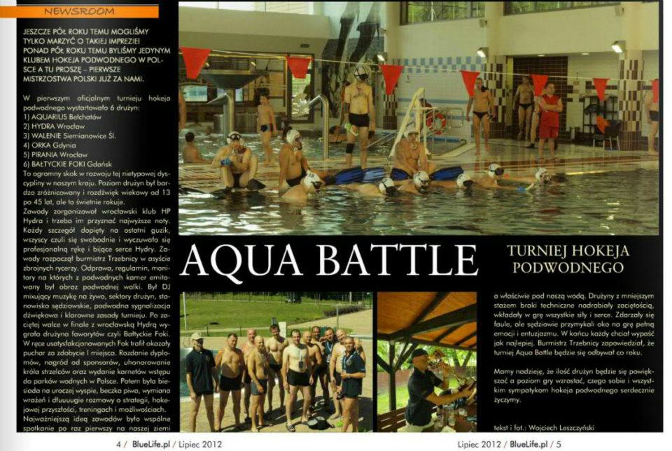 Hokej pod wodą Walenie Siemianowice Śląskie Trzebnica VI 2012